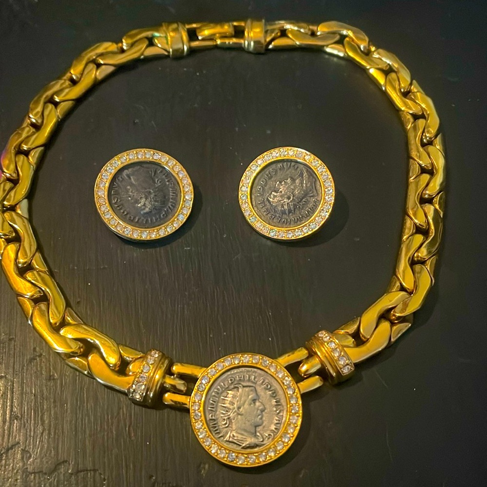 Necklace and clip ons . Vintage Carole Vintage